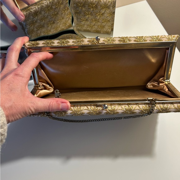 ♥️ Stunningly gorgeous gold vintage purse, 1950s-60s - Picture 5 of 6